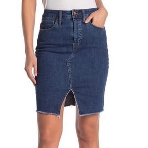 Madewell med wash denim skirt